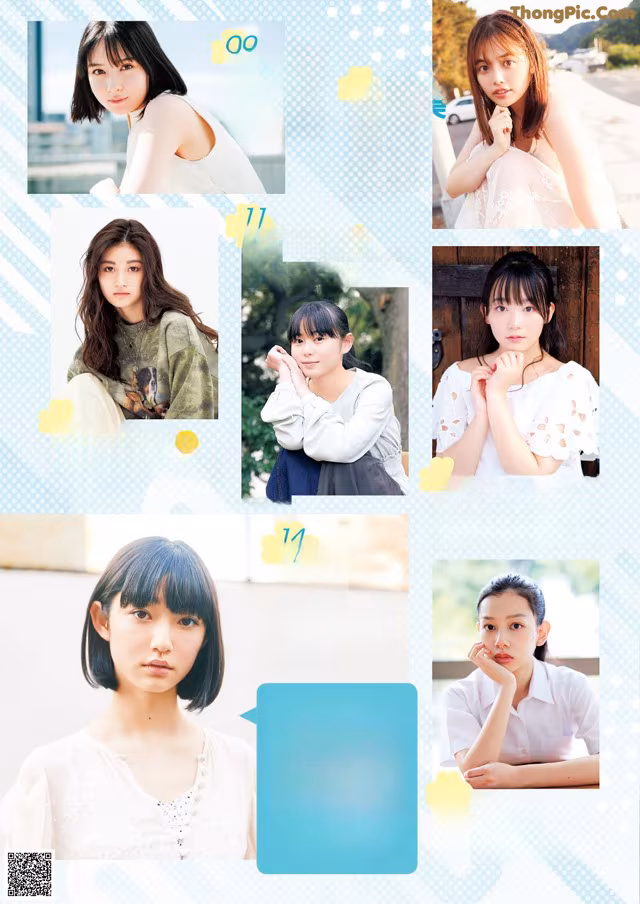 A magazine with a bunch of pictures of women in it.